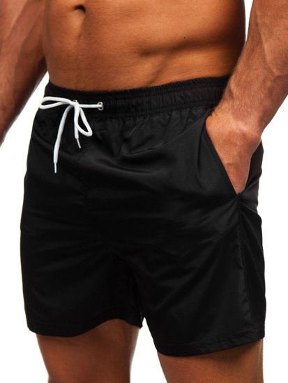 Herr Badshorts Svart Bolf XL019