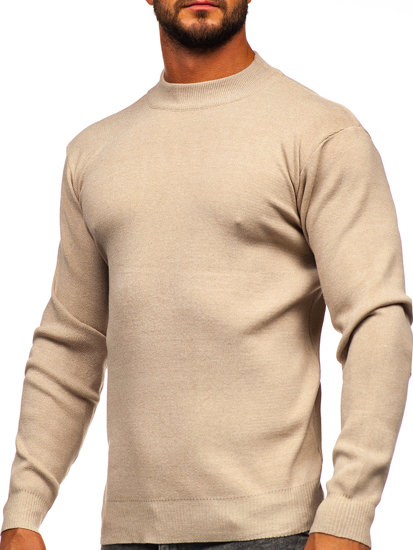 Herr Basic Kort Pikétröja Beige Bolf S8561