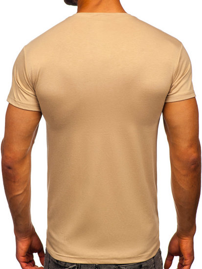 Herr Basic T-shirt Beige 2005-91