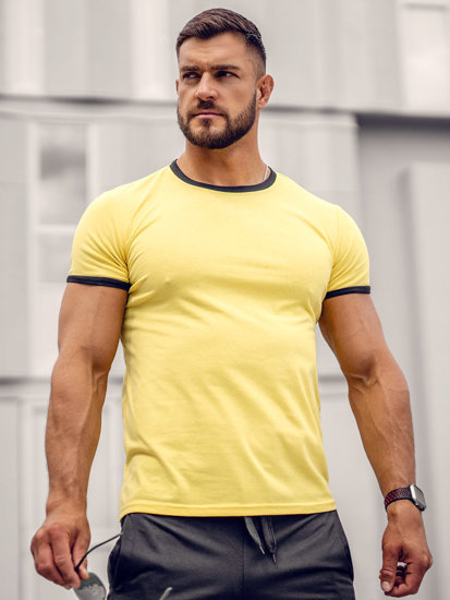 Herr Basic T-shirt Gul Bolf 8T83A