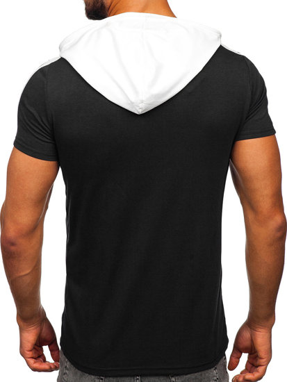 Herr Basic T-shirt med huva Svart Bolf 8T299