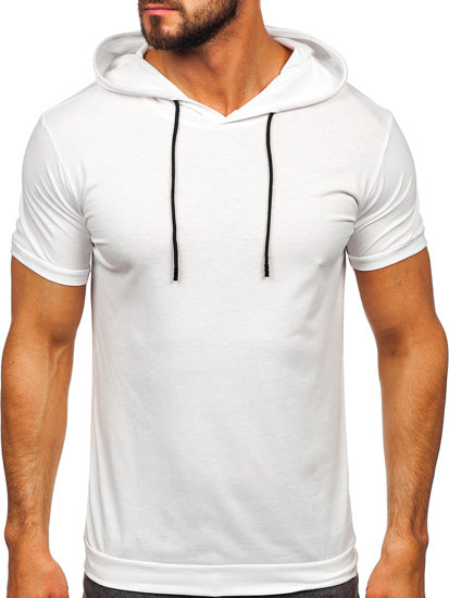 Herr Basic T-shirt med huva Vit Bolf 8T955