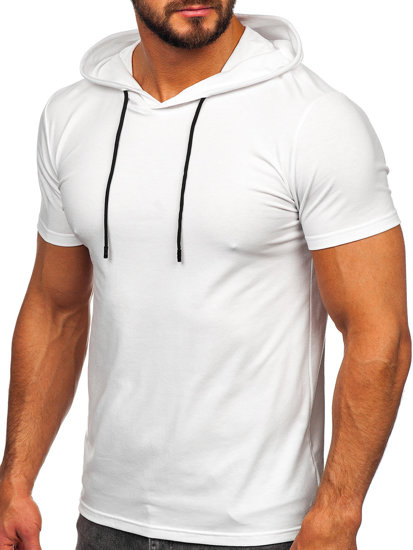 Herr Basic T-shirt med huva Vit Bolf 8T957