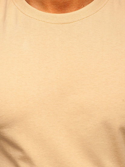 Herr Bomulls Basic T-shirt Beige Bolf 192397