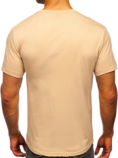 Herr Bomulls Basic T-shirt Beige Bolf 192397