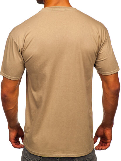 Herr Bomulls Basic T-shirt Beige Bolf B459