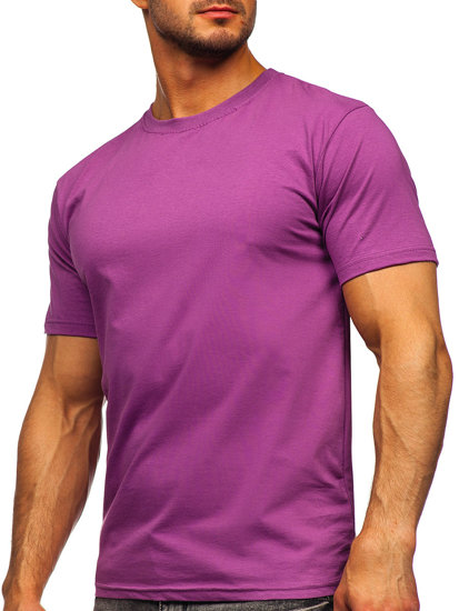 Herr Bomulls Basic T-shirt Violett Bolf 192397