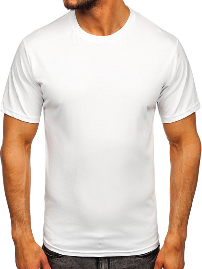 Herr Bomulls Basic T-shirt Vit Bolf 192397