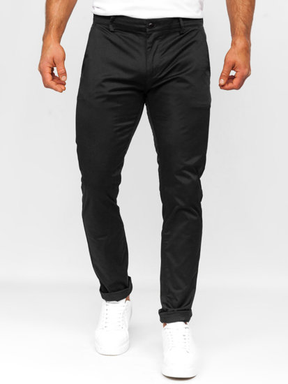 Herr Bomulls Chinos Svart Bolf KA9810