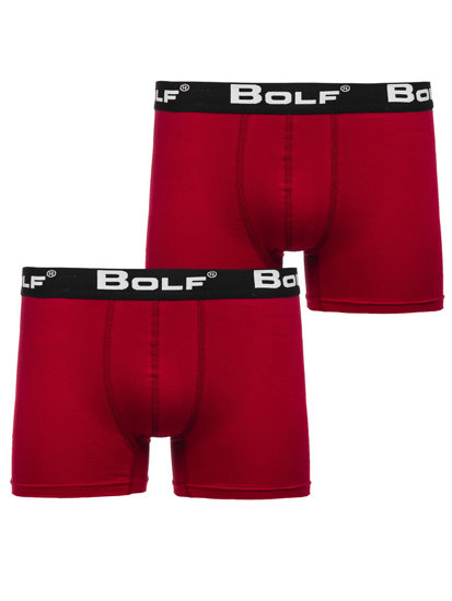 Herr Boxershorts Vinröd Bolf 0953-2P 2 PACK