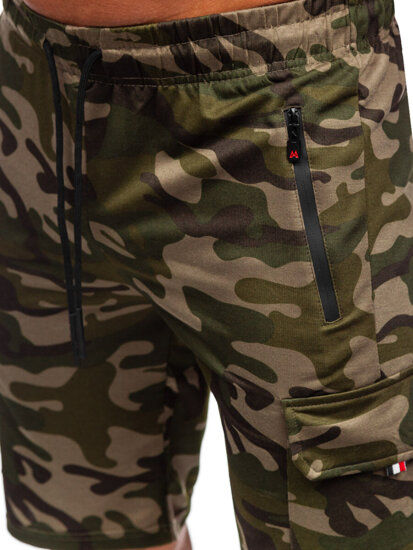 Herr Camo Cargo-shorts Grön Bolf JX875