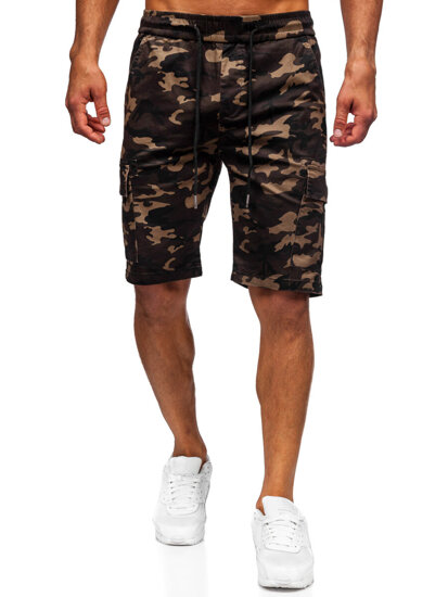 Herr Camo Cargo-shorts Khaki Bolf A-297