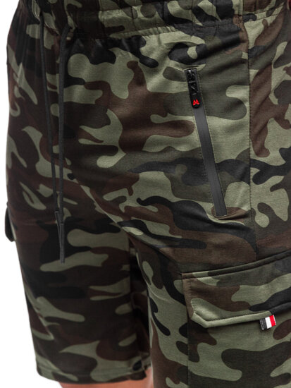 Herr Camo Cargo-shorts Khaki Bolf JX875