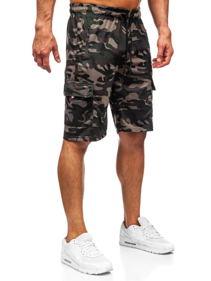 Herr Camo Cargo-shorts Mörkgrön Bolf JX875