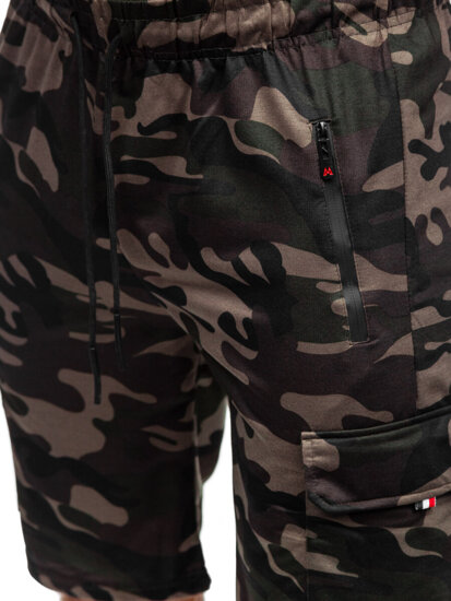 Herr Camo Cargo-shorts Mörkgrön Bolf JX875