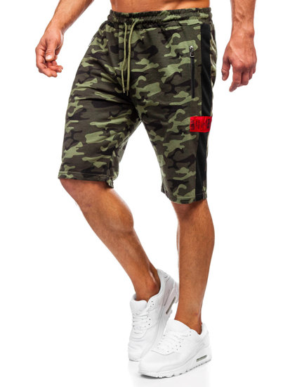 Herr Camo Mjukisshorts Kaki Bolf HW2636