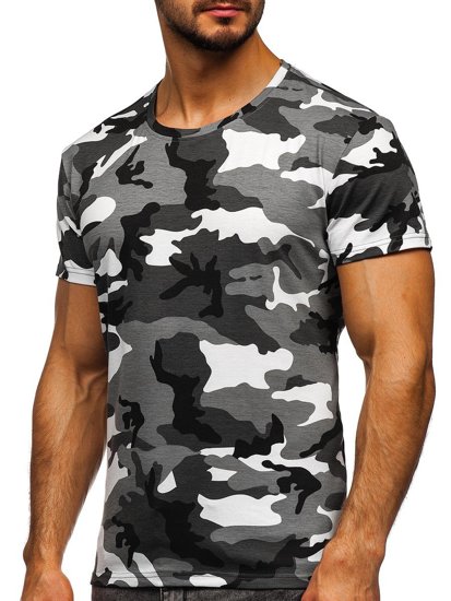 Herr Camo T-shirt Grå Bolf S807