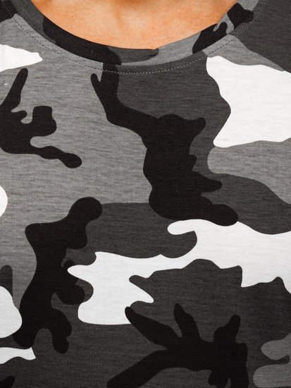 Herr Camo T-shirt Grå Bolf S807