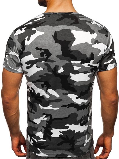 Herr Camo T-shirt Grå Bolf S807