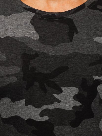 Herr Camo T-shirt Grafitgrå Bolf S807