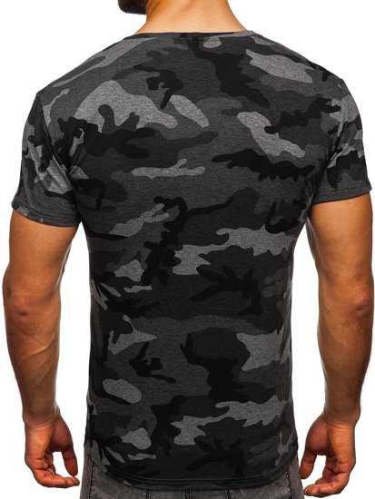 Herr Camo T-shirt Grafitgrå Bolf S807