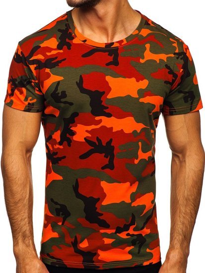 Herr Camo T-shirt Grön-Orange Bolf S807