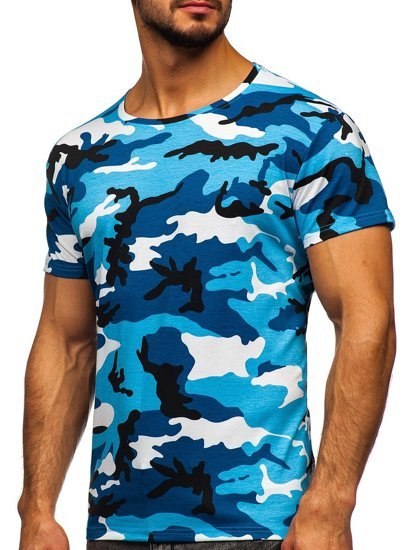 Herr Camo T-shirt Himmelsblå Bolf S807