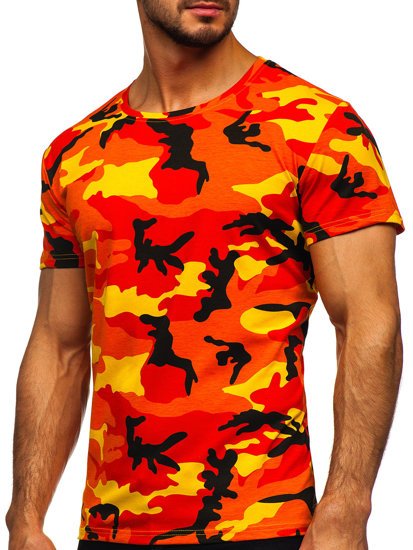 Herr Camo T-shirt Orange Bolf S807