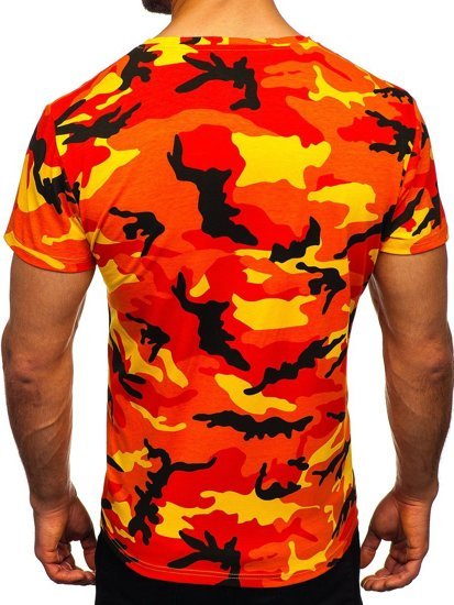 Herr Camo T-shirt Orange Bolf S807