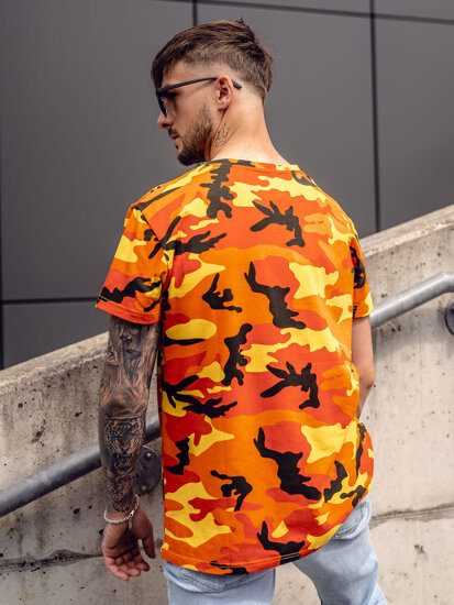 Herr Camo T-shirt Orange Bolf S807A1