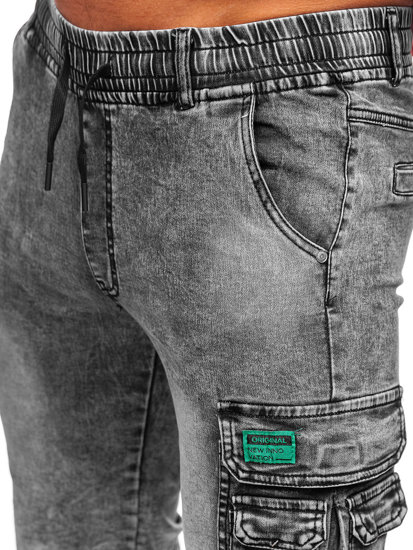 Herr Cargo Jeansshorts Svart Bolf HY820