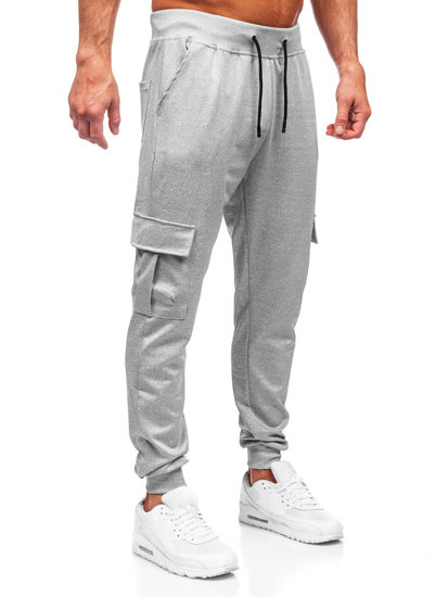 Herr Cargo Jogger-sweatpants Grå Bolf 8K1130