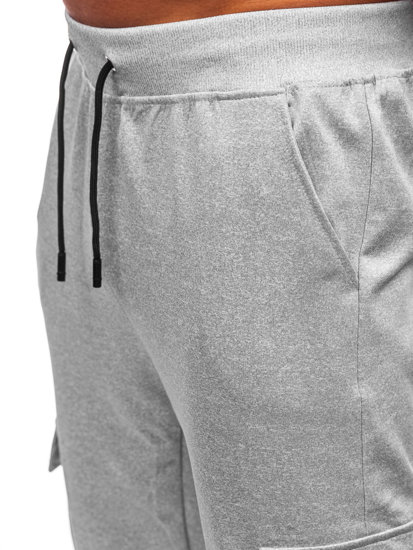 Herr Cargo Jogger-sweatpants Grå Bolf 8K1130