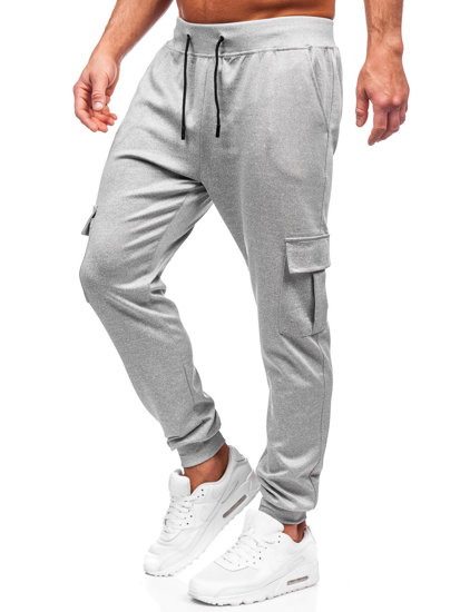 Herr Cargo Jogger-sweatpants Grå Bolf 8K1130