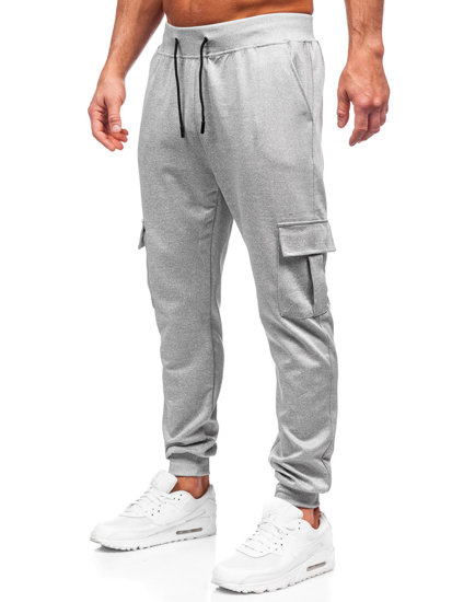 Herr Cargo Jogger-sweatpants Grå Bolf 8K1130