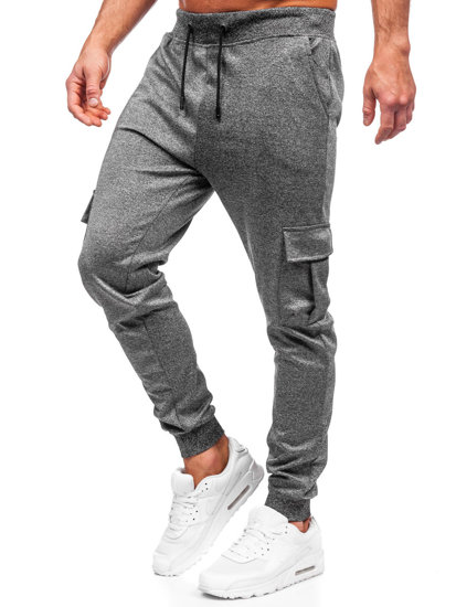 Herr Cargo Jogger-sweatpants Grafitgrå Bolf 8K1130