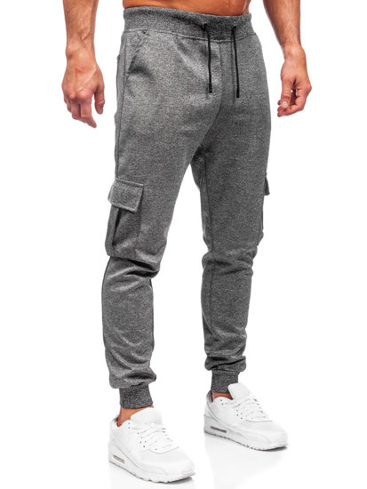 Herr Cargo Jogger-sweatpants Grafitgrå Bolf 8K1130