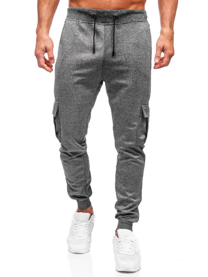 Herr Cargo Jogger-sweatpants Grafitgrå Bolf 8K1130