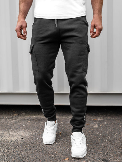 Herr Cargo Joggersweatpants Svart Bolf JX8715B