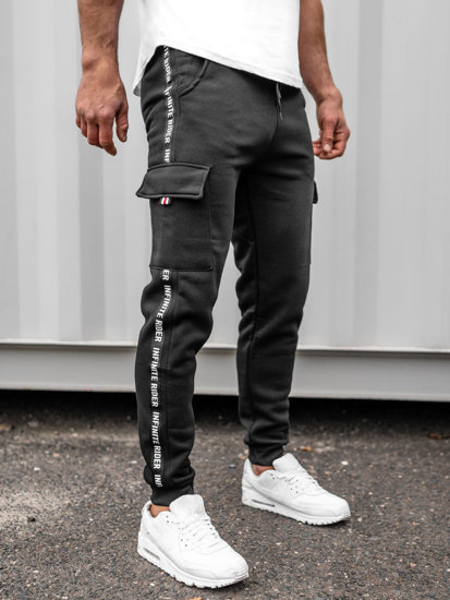 Herr Cargo Joggersweatpants Svart Bolf JX8715B