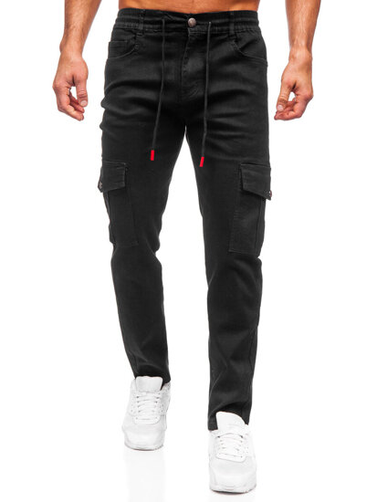 Herr Cargo-jeans Svart Bolf 9503