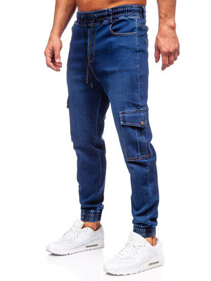 Herr Cargo jeans-joggers Marinblå Bolf 8101