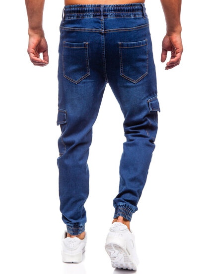 Herr Cargo jeans-joggers Marinblå Bolf 8101