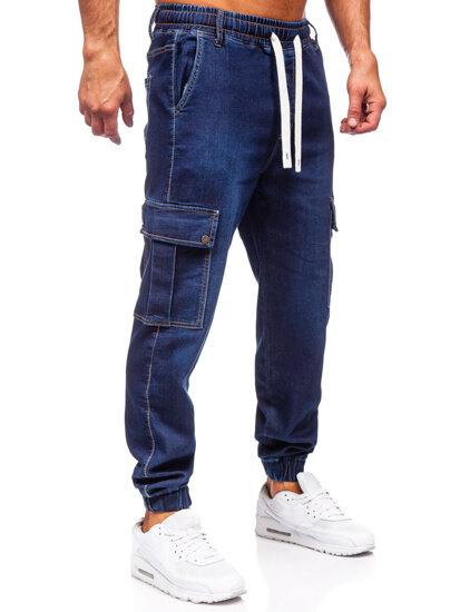 Herr Cargo jeans-joggers Marinblå Bolf 8113