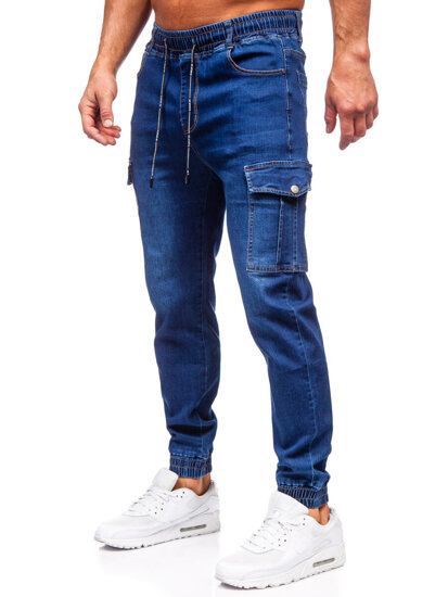 Herr Cargo jeans-joggers Marinblå Bolf 8123