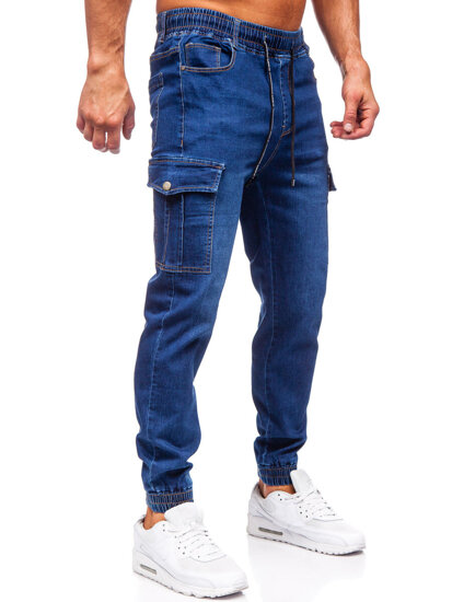 Herr Cargo jeans-joggers Marinblå Bolf 8123