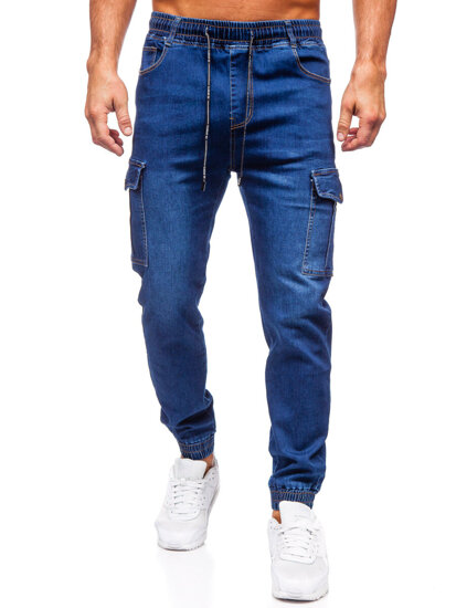 Herr Cargo jeans-joggers Marinblå Bolf 8123