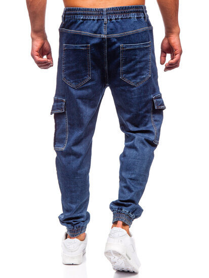 Herr Cargo jeans-joggers Marinblå Bolf 8133