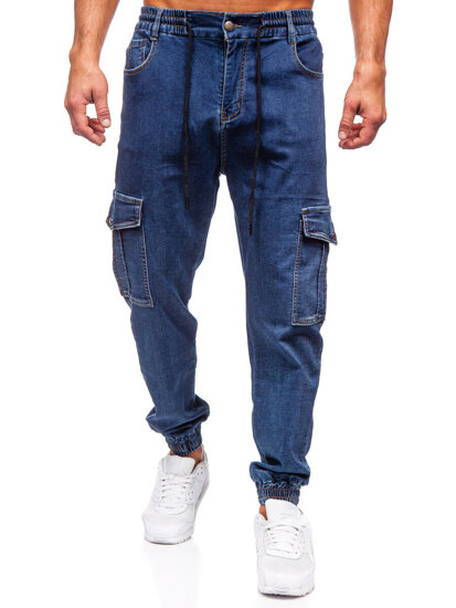 Herr Cargo jeans-joggers Marinblå Bolf 8133