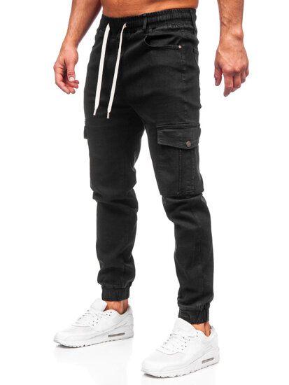 Herr Cargo jeans-joggers Svart Bolf 8110